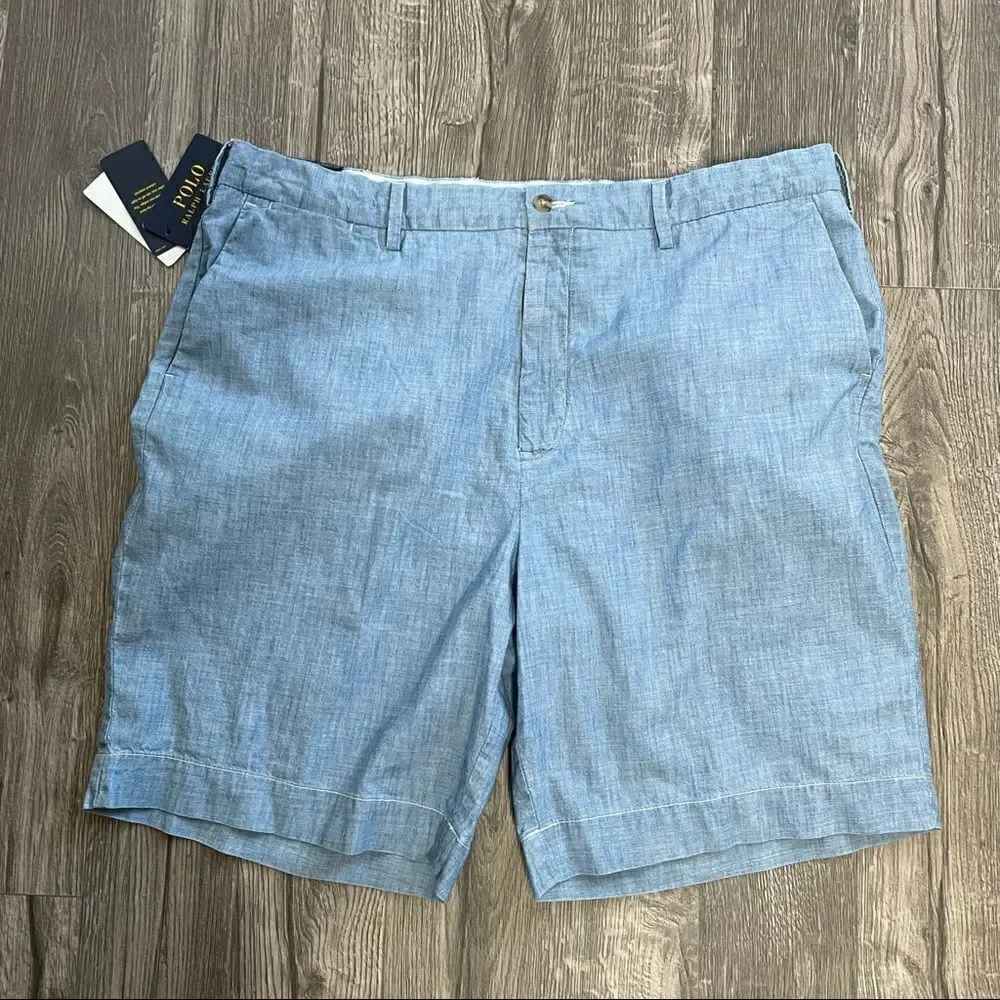 Polo Ralph Lauren Classic Fit Chambray Blue Shorts